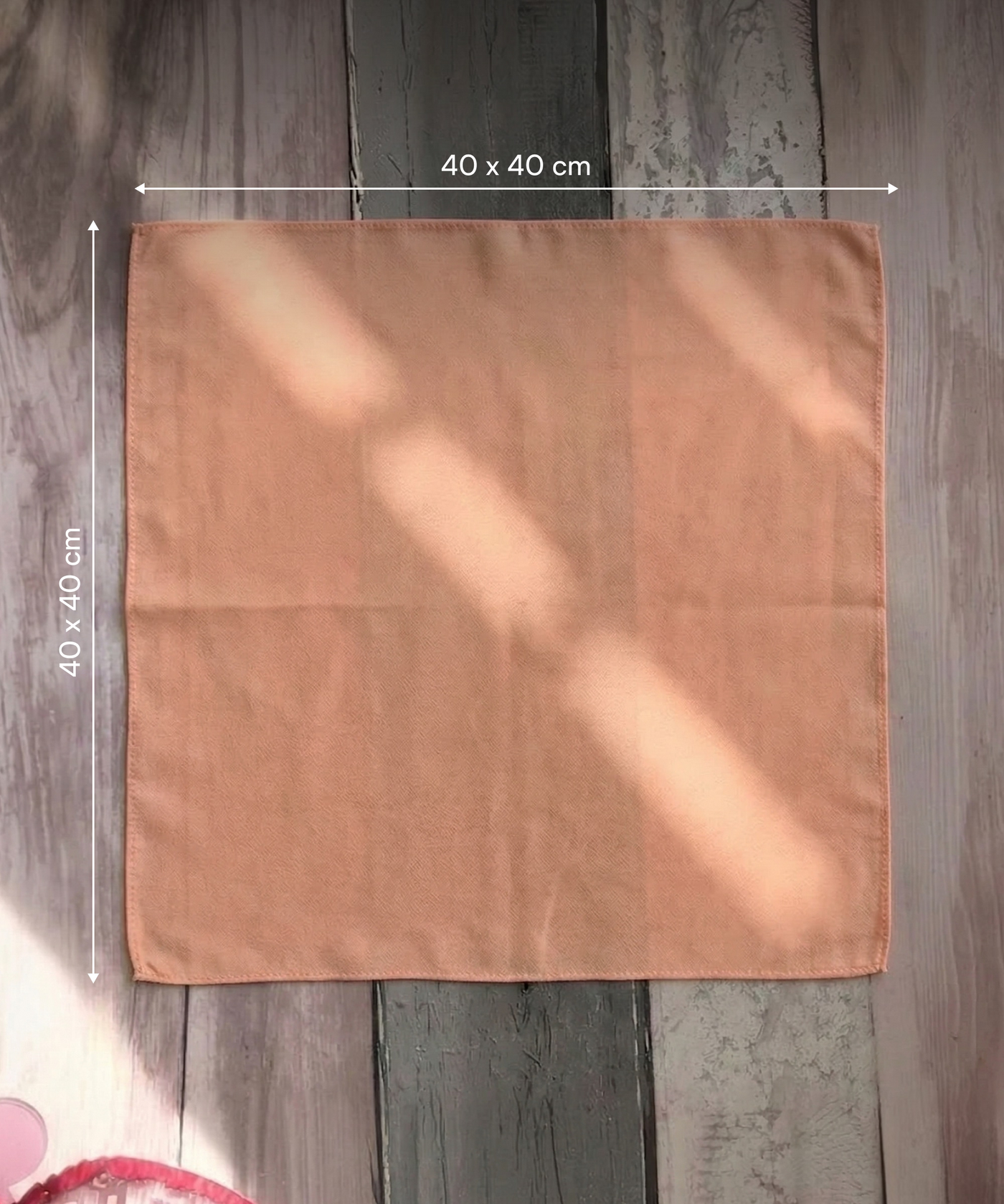 Aluvera Hand kerchief | Moon mist and Honey Peach combo | 40 X 40 cm | Pack of 4
