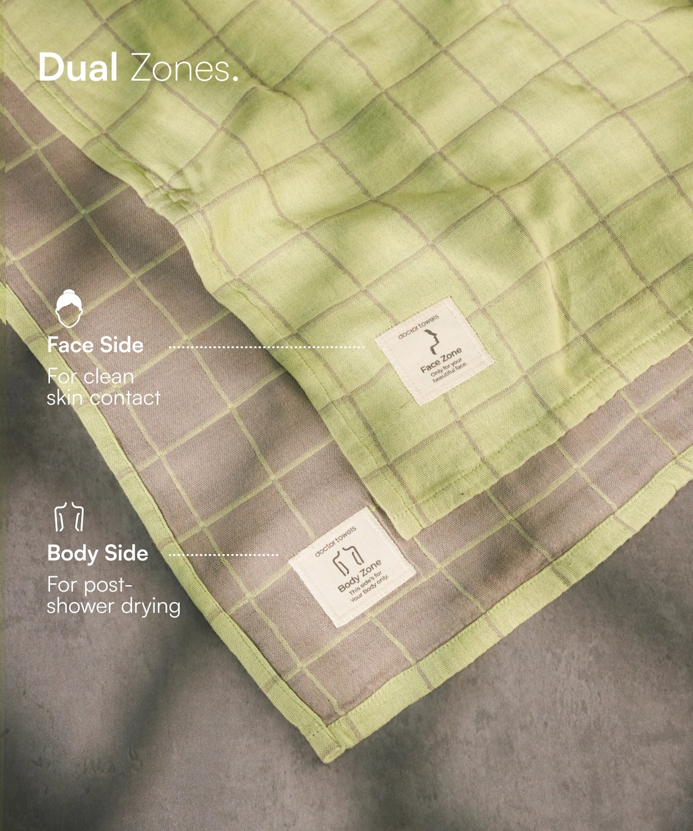 Banana Double Cloth Bath Towel Plus Size | 330 GSM | 75 x 180 cm