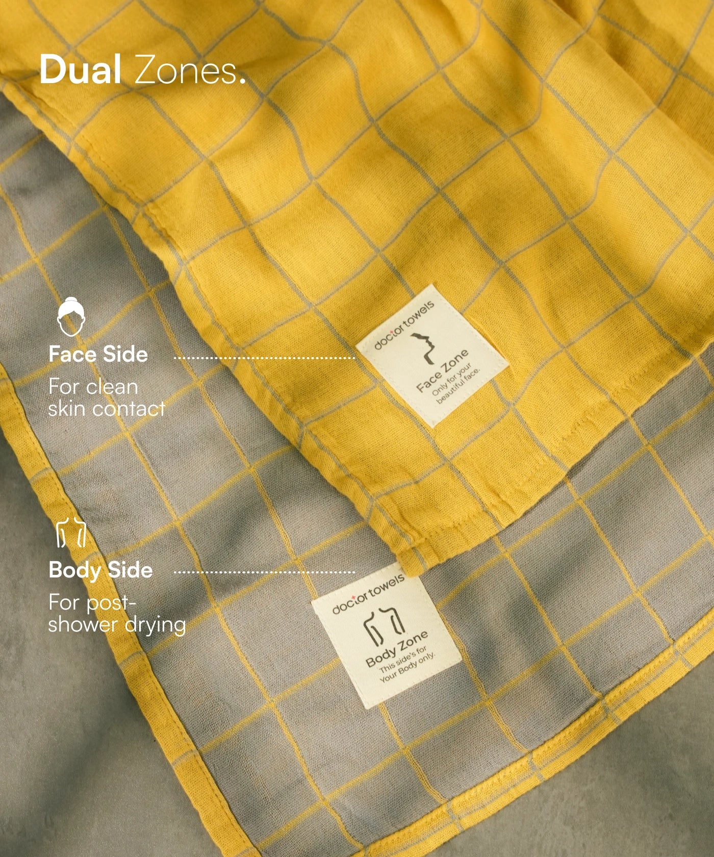 Banana Double Cloth Bath Towel Plus Size | 330 GSM | 75 x 180 cm