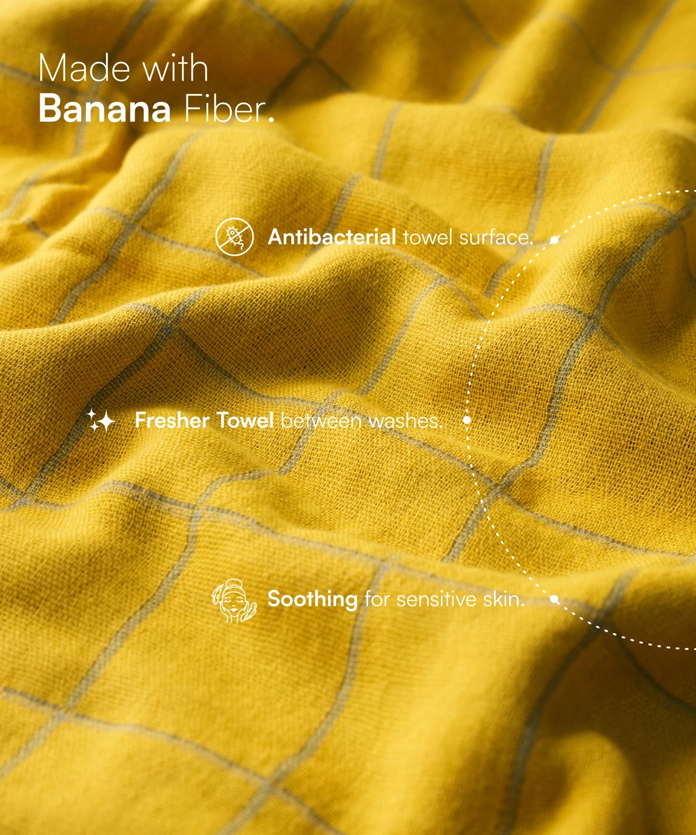 Banana Double Cloth Bath Towel Plus Size | 330 GSM | 75 x 180 cm