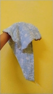Customer photo of Banana Jacquard Floral Hair Towels |  25cm x 65cm x 5 cm | 210 GSM |  pack of 4
