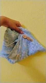 Customer photo of Banana Jacquard floral Hair Towel | 210 GSM | 25cm x 65cm x 5cm