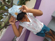 Customer photo of Banana Jacquard Floral Hair Towels |  25cm x 65cm x 5 cm | 210 GSM |  pack of 4