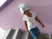 Customer photo of Banana Jacquard Floral Hair Towels |  25cm x 65cm x 5 cm | 210 GSM | pack of 2
