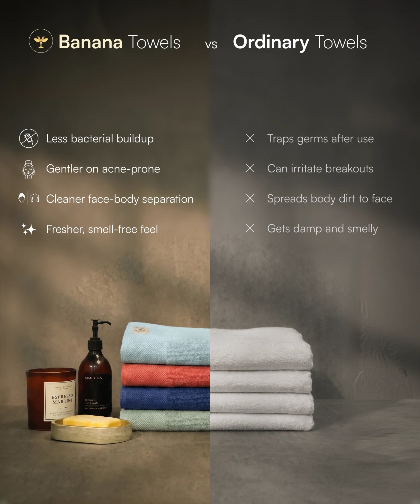 Banana Super Light Weight Terry Towels | 400 GSM | 75 x 150 cm