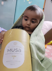 Customer photo of Banana Double Cloth Bath Towel |330 GSM |  2 in 1 Combo Plus Size - French Blue