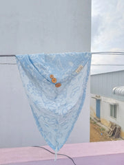 Customer photo of Banana Jacquard floral Hair Towel | 210 GSM | 25cm x 65cm x 5cm