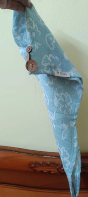 Customer photo of Banana Jacquard floral Hair Towel | 210 GSM | 25cm x 65cm x 5cm
