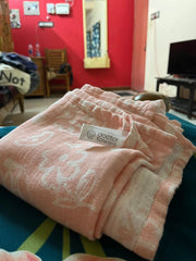 Customer photo of Banana Jacquard Floral Bath Towel | 210 GSM | 75 x 150 cm | Set of 12