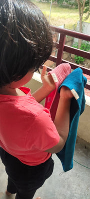 Customer photo of Banana Double Cloth Hair Towel - EXTRA LONG | 330 GSM | 25cm x 85cm x 5cm
