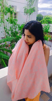 Customer photo of Banana Jacquard Floral Bath Towel | 210 GSM | 75 X 150 cm | Pack of 8