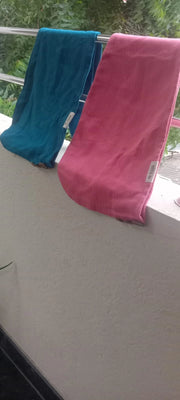 Customer photo of Banana Double Cloth Hair Towel | 330 GSM |  25cm x 65cm x 5 cm
